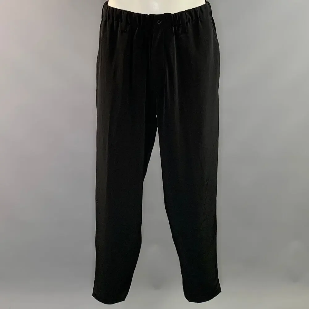 YOHJI YAMAMOTO Chest Size 42 Black Triacetate Blend Double Breasted 34 31 Suit